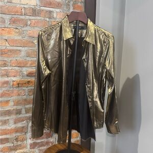 Ralph Lauren Shiny Gold Blouse